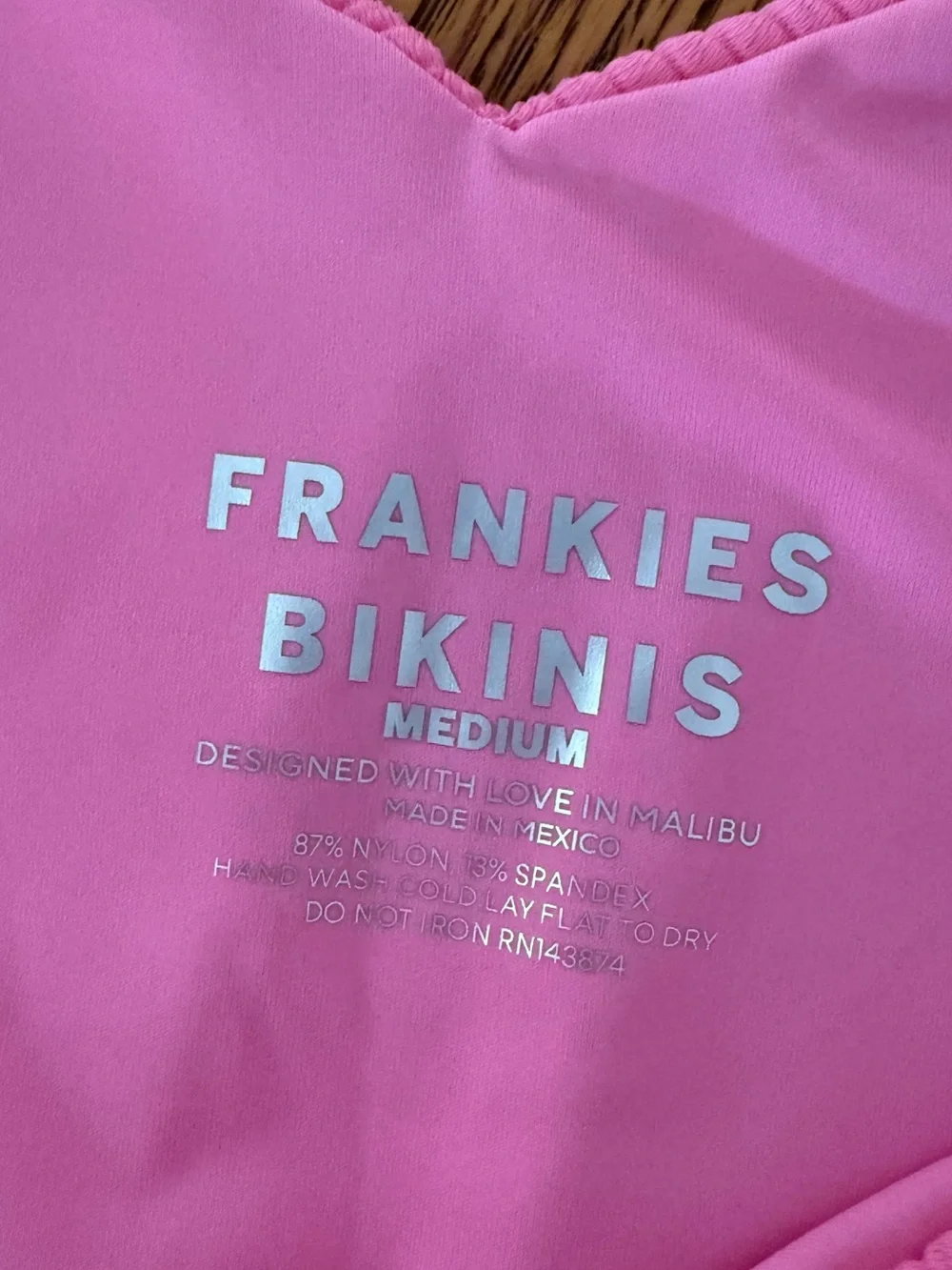 FRANKIES BIKINIS Enzo Ribbed Bikini Bottom - Cherub Pink
